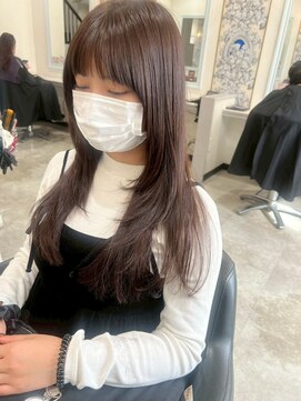 ドクターズサロン レラパール デザインレイヤー/毛先ワンカール/内巻き/前髪/ブラウンベージュ