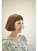 ショートバングのフレンチボブ