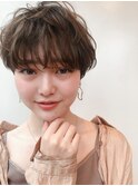 【GARDEN西川】無造作毛先パーマ・小顔マニッシュショートボブ