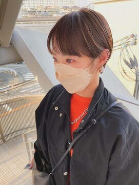 オーシャン(Ocean) ［OCEAN　Hair&Life]オン眉ショート/3Dハイライト/ボブウルフ