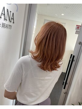 モアナ 逗子(MOANA) ブリーチonカラー 大人オレンジカラー