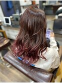 ダブルカラー★レッドピンク