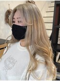 『ハイトーンカラー』透明感たっぷりホワイティベージュ