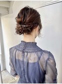 お呼ばれ/ボブヘアセット/ドレスアップ/2次会