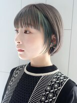 アルバム 渋谷パルコ(ALBUM)&nbsp;インナーグリーン_グレージュカラーボブウルフ_ba341013