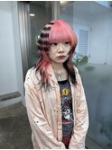 ピンクのレイヤーロングボーダーちゃん