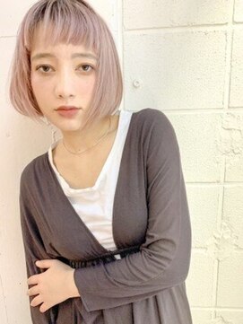 ヘアアンドメイク シークネクスト(HAIR&MAKE SeeK NEXT) 【SeeK NEXT】シアピンク×フラットボブ