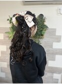 卒業式ハーフアップアレンジ【ヘアセット /立川/国分寺/袴着付】