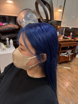 スタジオフォーエイチ(STUDIO 4H) ネイビーブルー/ブルージュ/ブルーブラック/韓国ヘア/ロングヘア