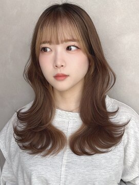 ロイ(Roi) ★10代20代30代美髪くびれレイヤー韓国エギョモリミルクベージュ