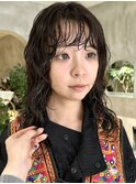 ミディアムくびレイヤー小顔カット艶髪姫カット20代30代40代