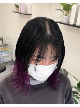 ソル(sol) 裾カラー×紫