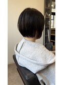 20代30代40代ミニボブ韓国ブラック透明感小顔ショート