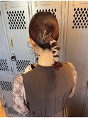 お呼ばれアレンジポニーテール