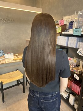 アチーブティルスマートサロン 豊川末広通店(achieve till Smart Salon) 大人可愛いナチュラルストレートロングヘア髪質改善ベージュ