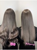 透明感グレージュスタイル？巻きかストレート！？