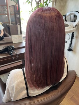 髪質改善ブリーチありピンクラベンダー