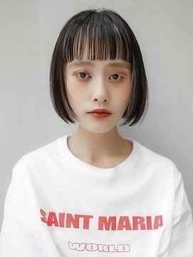 ギークス(GEEKS) 【GEEKS渋谷】オン眉ボブ/アンブレラカラー/初ブリーチ/冬カラー