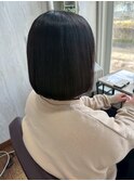 切りっぱなしボブ/タッセルカット/シンプルヘア/ヘアエステ/艶髪