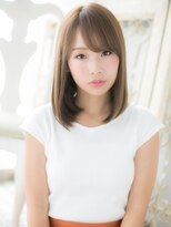 大波純一美容室パーティハン&nbsp;透明感ミルクティーベージュ艶感ストレートa小山10代20代30代