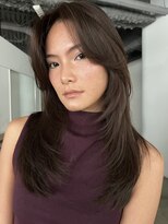 ナヌーク ダイカンヤマ(nanuk daikanyama)&nbsp;ミディアムレイヤーウルフレイヤーブラウンカラーくびれレイヤー