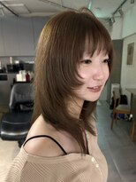 ローレンアオ(LOREN AO)&nbsp;ダークパープル/ナチュラルショート/夏のヘアアレンジ/矢場町