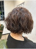ミニボブ　ボブ　くるくるパーマ