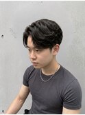 センターパート×フェザーパーマ　国立