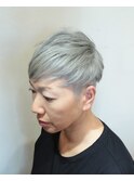 ハイトーンダブルカラーカジュアルホワイティアッシュ