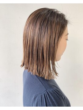 グロウミドル(GROW middle) ぱつっとボブのハイライトベージュ