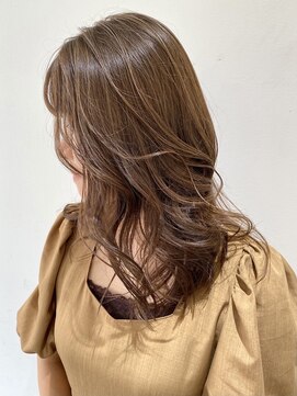 フォーク FOLK 【FOLK】透明感ハイライトベージュ☆似合わせゆる巻きロング♪