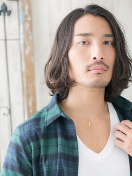 モッズヘアメン 札幌月寒店(mod's hair men) グレージュカラーのワイルドランダムゆる巻きロングj札幌月寒