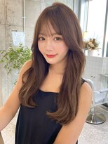 ルームバイシー 新宿(Loom. by Sea)&nbsp;韓国風前髪/シルキーベージュ/グレージュカラー/斜めバング