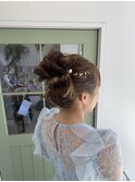 ゆるふわお団子ヘアアレンジ