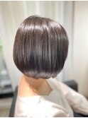 ショートボブショートカットショートヘアボブヘア白髪ぼかしボブ