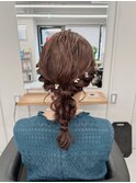 短い髪の編みおろしヘア【清板】