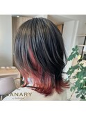ウルフ×インナーカラー　１０代２０代３０代