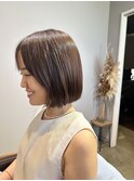 大人ショートボブ丸みショートカットマッシュショート髪質改善