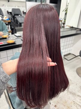 ジルスタジオ(JILL STUDIO) JILL STUDIO　ピンクブラウン/ストレートロング