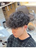 スペインカール フェード 海外風 メンズパーマ