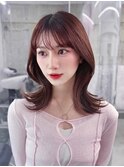 美髪韓国レイヤーイメチェン似合わせワイドバング外ハネボブ