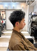 スパイキーショートメンズショートパーマピンパーマ