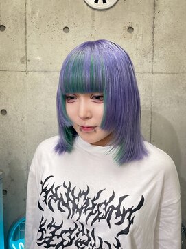 インク 渋谷(INK.) パープル × グリーン