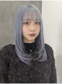 ペールブルー/ブルーカラー/水色/青色/寒色/ブリーチ/ハイトーン