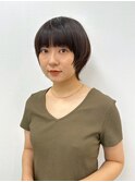 切りっぱなしボブエアリーロング美髪ピンクブラウン