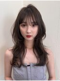 美髪レイヤーカット/顔まわりレイヤー/くびれロングレイヤー