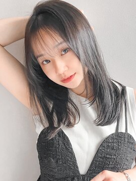 リヤン 表参道(lyann) うるツヤ小顔カット美髪こなれヘア艶感アプリコットオレンジ