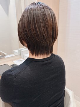 コーエン(cowen) マッシュルーム似合わせショート丸みボブ絶壁ダークアッシュ50代