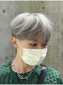 ホワイトブロンド シースルーマッシュ
