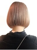 ダブルカラーハイライトケアブリーチレイヤーカットショートヘア